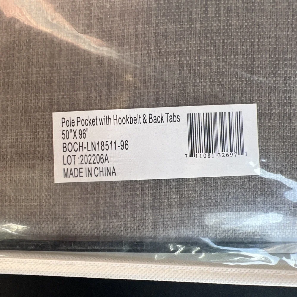 Exclusive Fabric & Furnishings Solid Faux Linen Blackout Window Curtain- 50